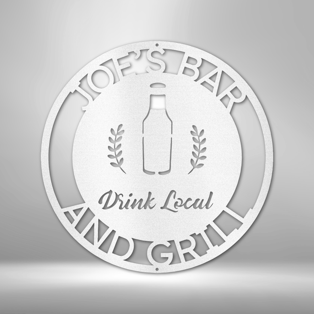 Personalized Drink Local Monogram Steel Sign Steel Art Wall Metal Decor-Express Your Love Gifts