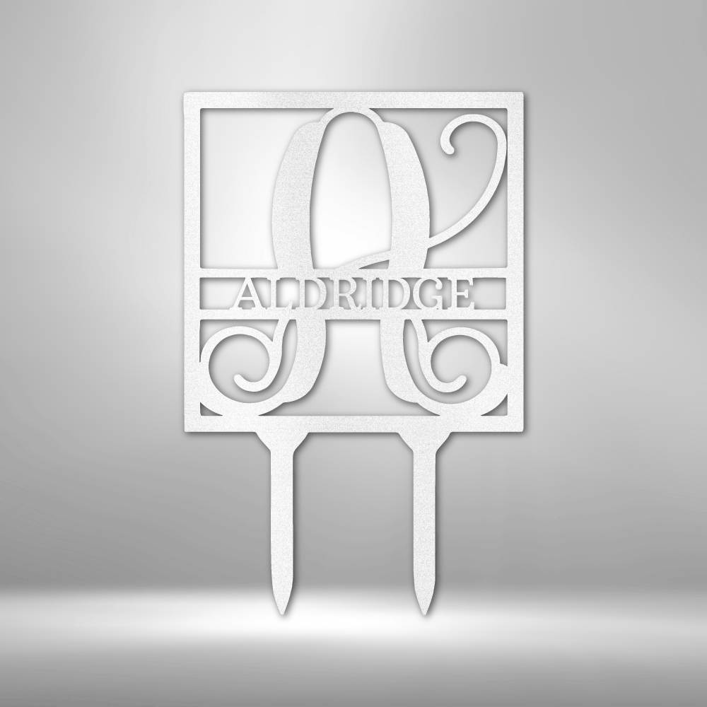 Personalized Square Stake Monogram Steel Sign Steel Art Wall Metal Decor-Express Your Love Gifts