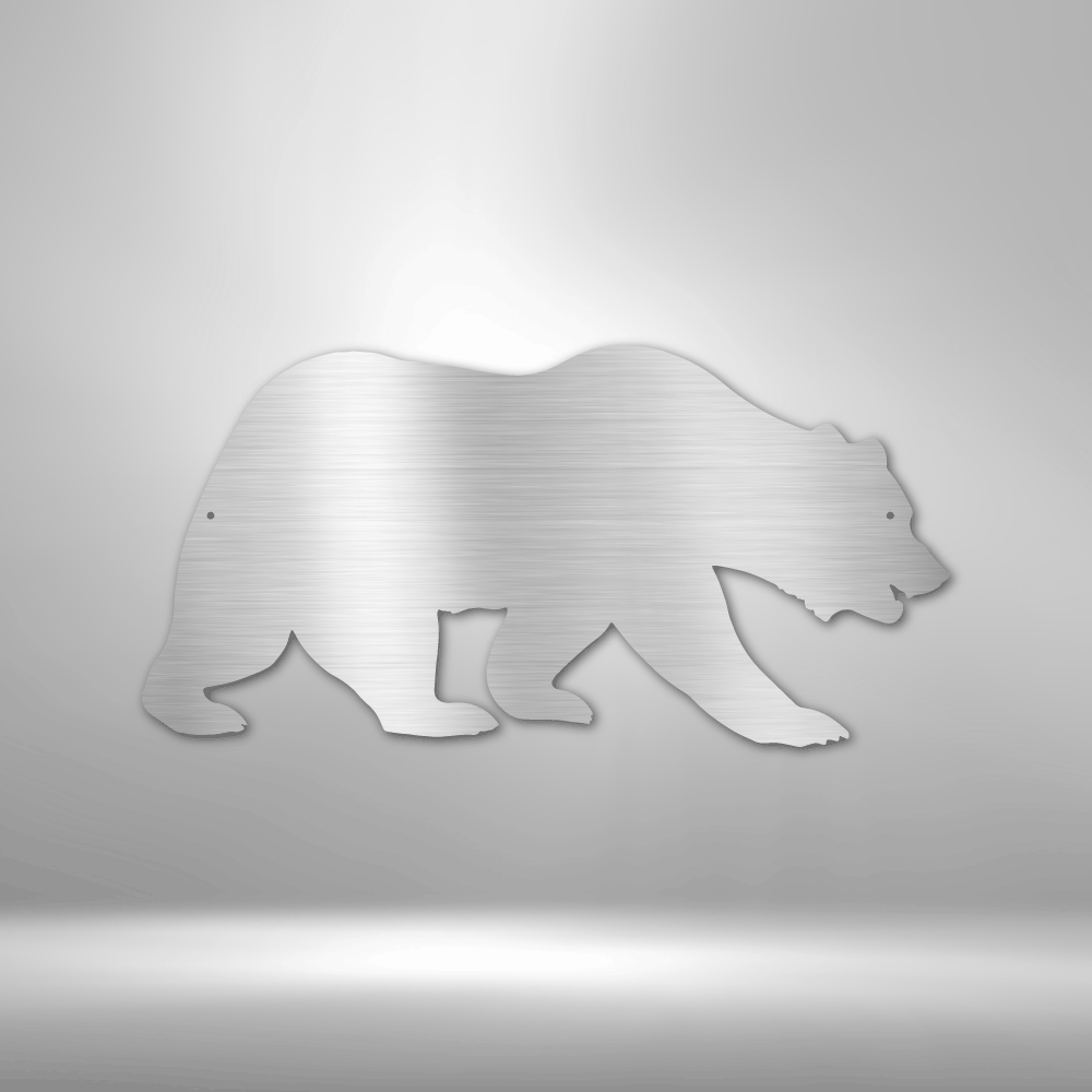 Grizzly Bear Steel Sign Steel Art Wall Metal Decor-Express Your Love Gifts