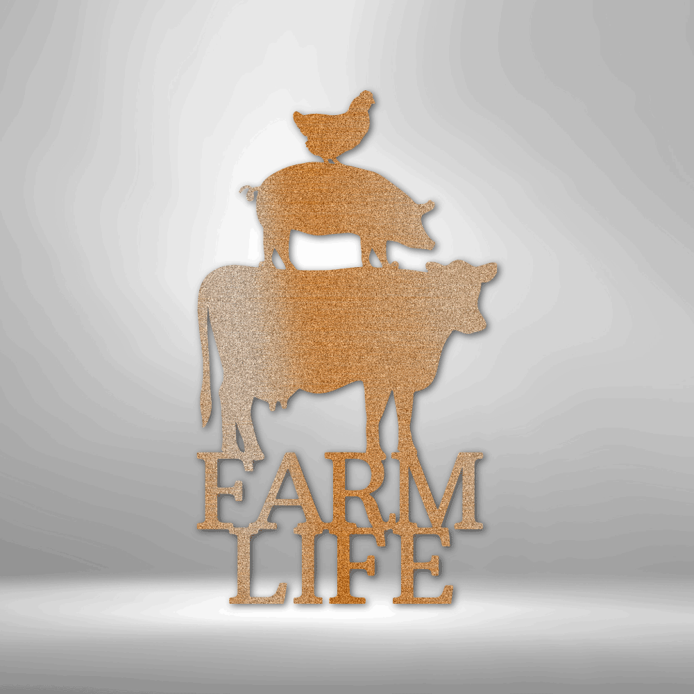 Farm Life Animals Steel Sign Steel Art Wall Metal Decor-Express Your Love Gifts