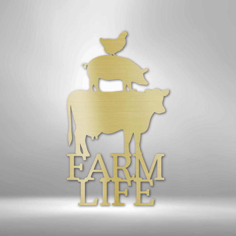 Farm Life Animals Steel Sign Steel Art Wall Metal Decor-Express Your Love Gifts