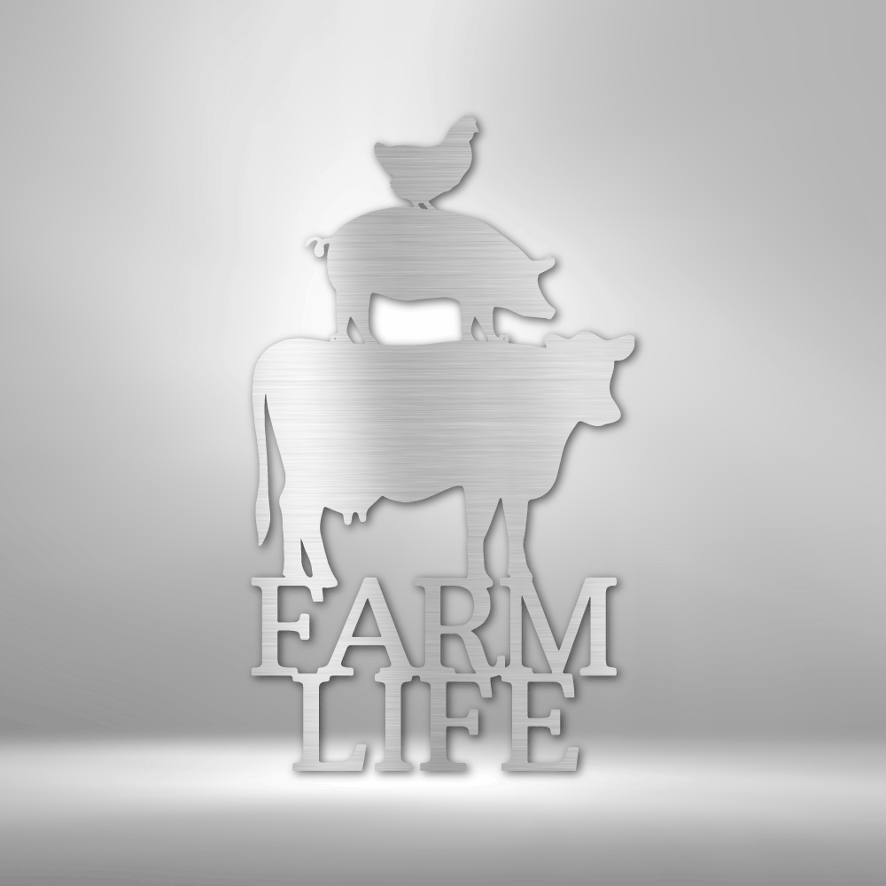 Farm Life Animals Steel Sign Steel Art Wall Metal Decor-Express Your Love Gifts