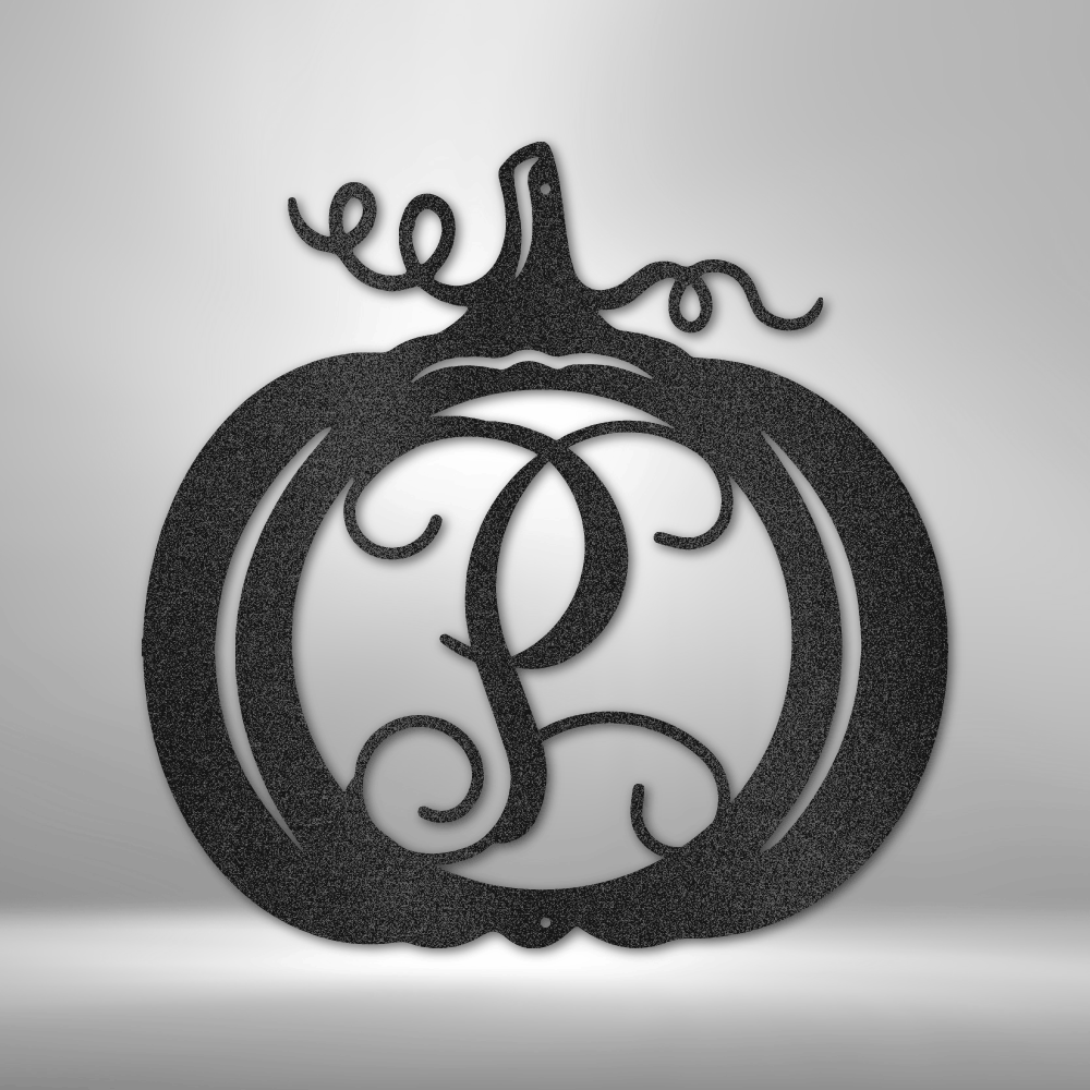 Personalized Pumpkin Initial Monogram Steel Sign Steel Art Wall Metal Decor-Express Your Love Gifts