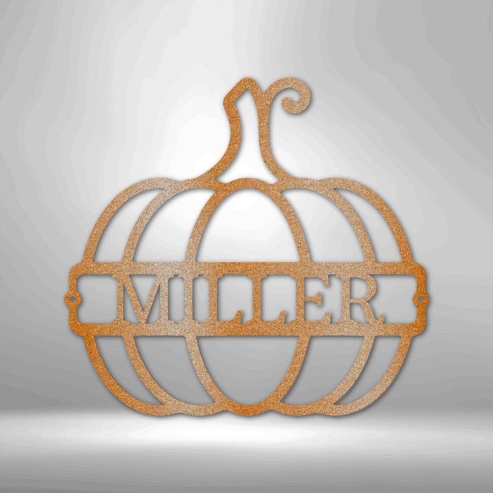 Personalized Big Pumpkin Monogram Steel Sign Steel Art Wall Metal Decor-Express Your Love Gifts