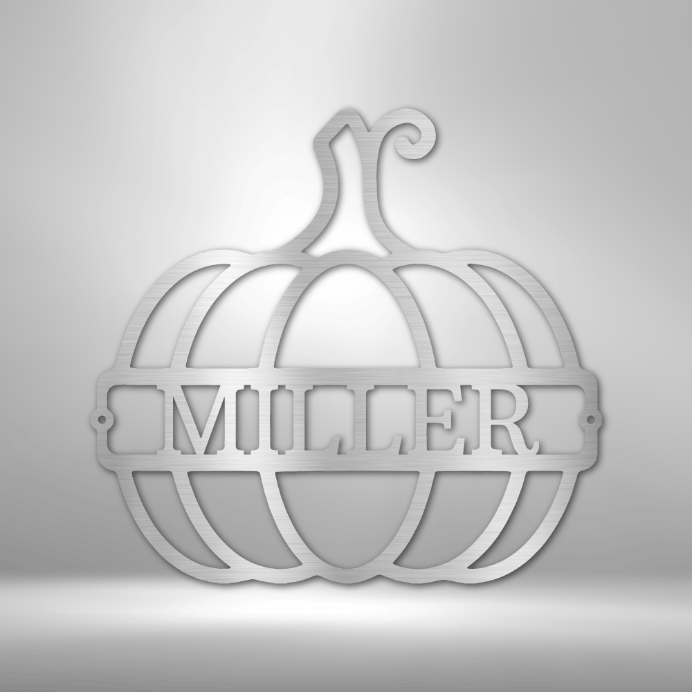 Personalized Big Pumpkin Monogram Steel Sign Steel Art Wall Metal Decor-Express Your Love Gifts