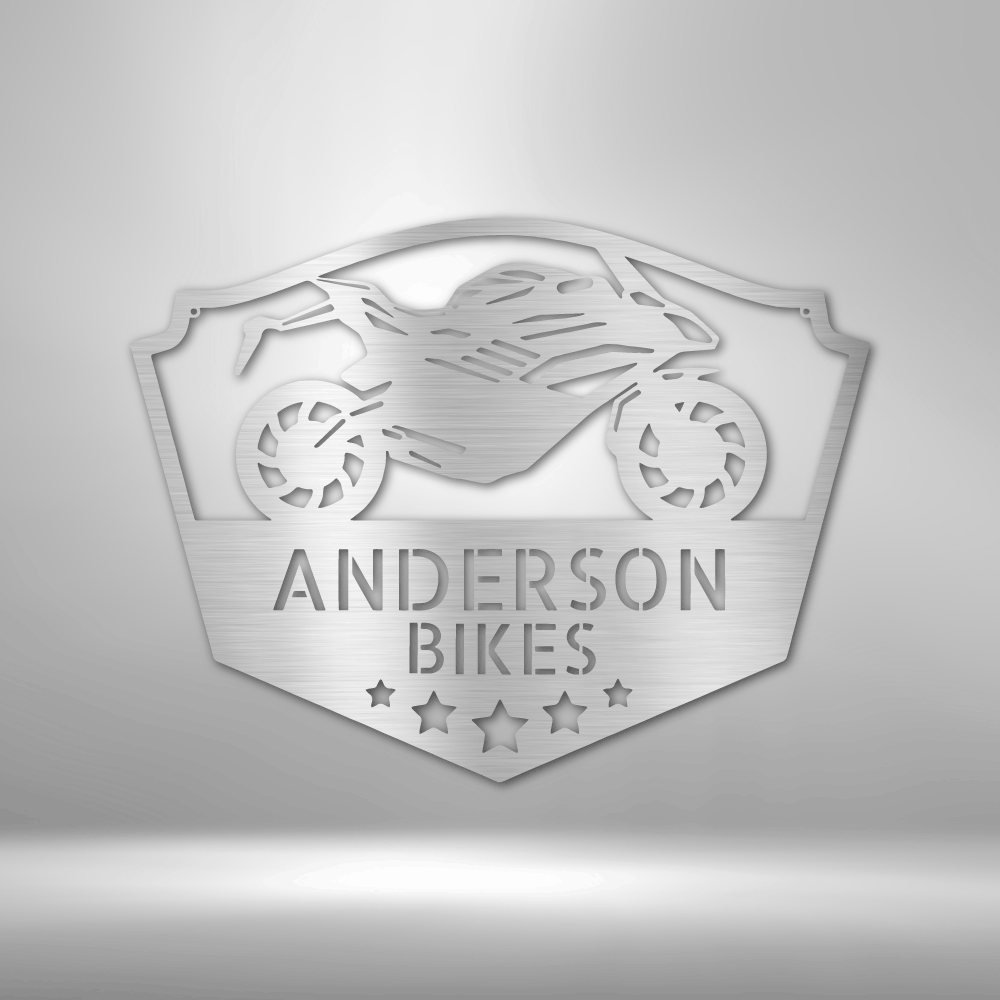 Personalized Bike Shop Monogram Steel Sign Steel Art Wall Metal Decor-Express Your Love Gifts