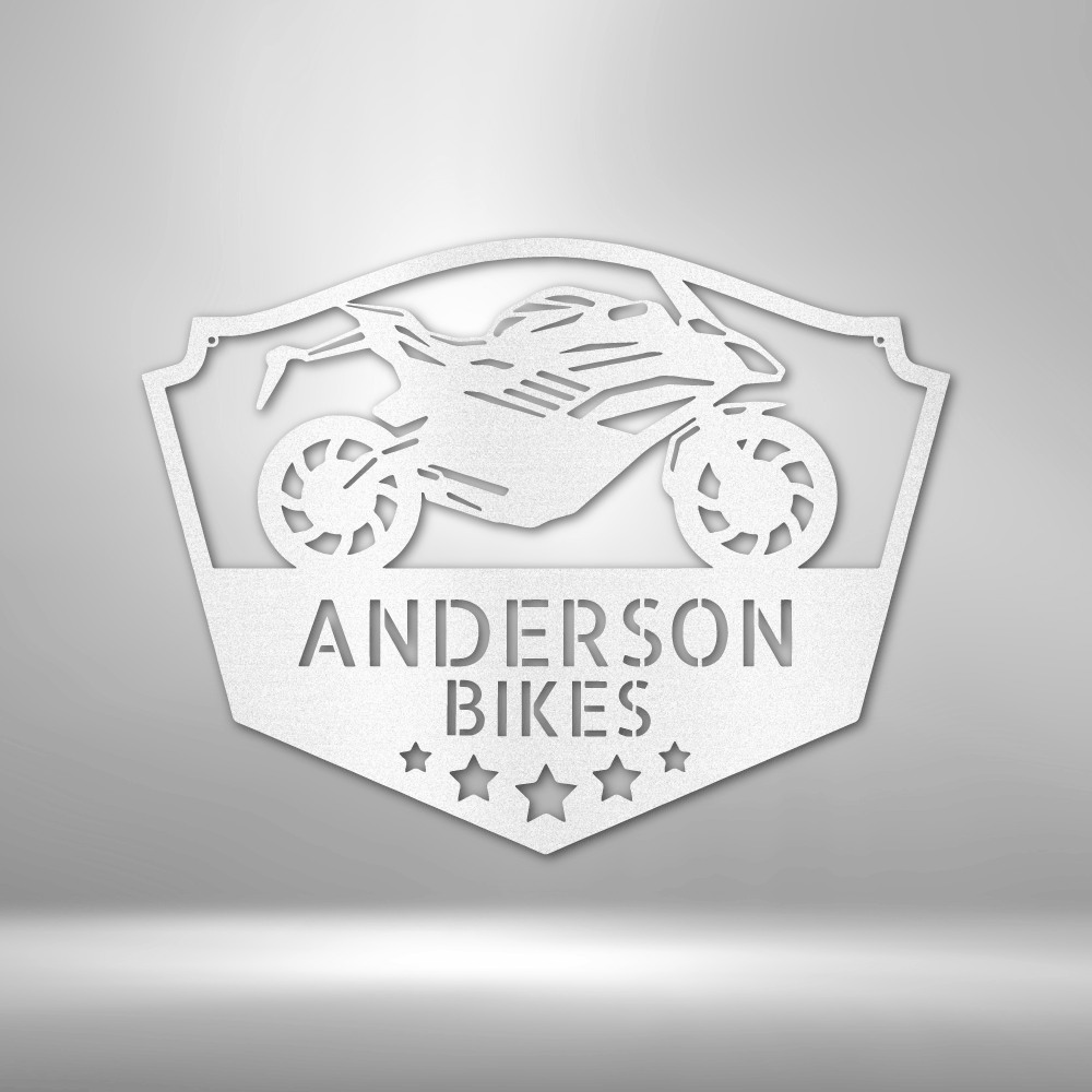 Personalized Bike Shop Monogram Steel Sign Steel Art Wall Metal Decor-Express Your Love Gifts