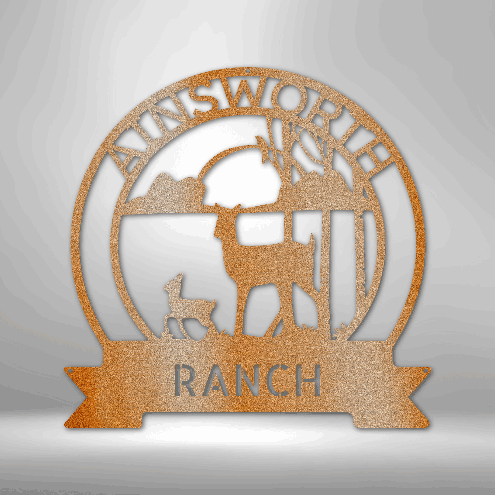 Personalized Ranch Sun Set Monogram Steel Sign Steel Art Wall Metal Decor-Express Your Love Gifts