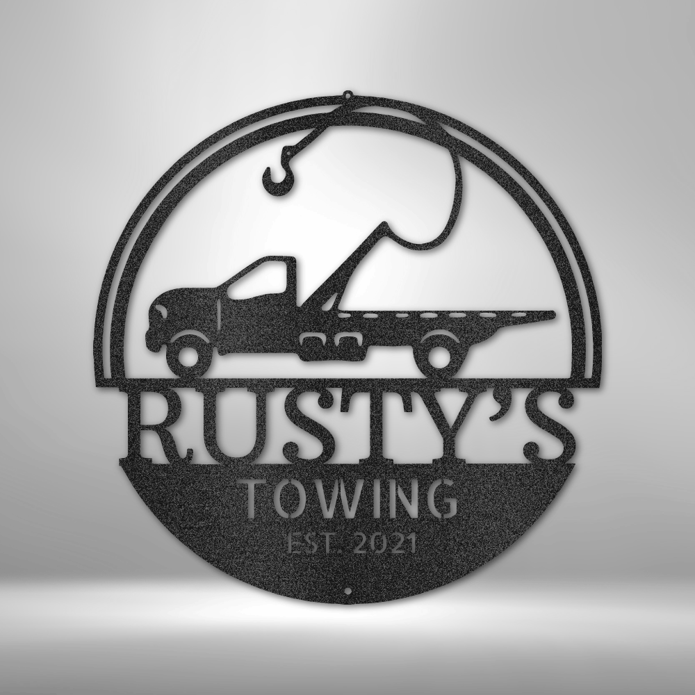 Personalized Tow Truck Monogram Steel Sign Steel Art Wall Metal Decor-Express Your Love Gifts