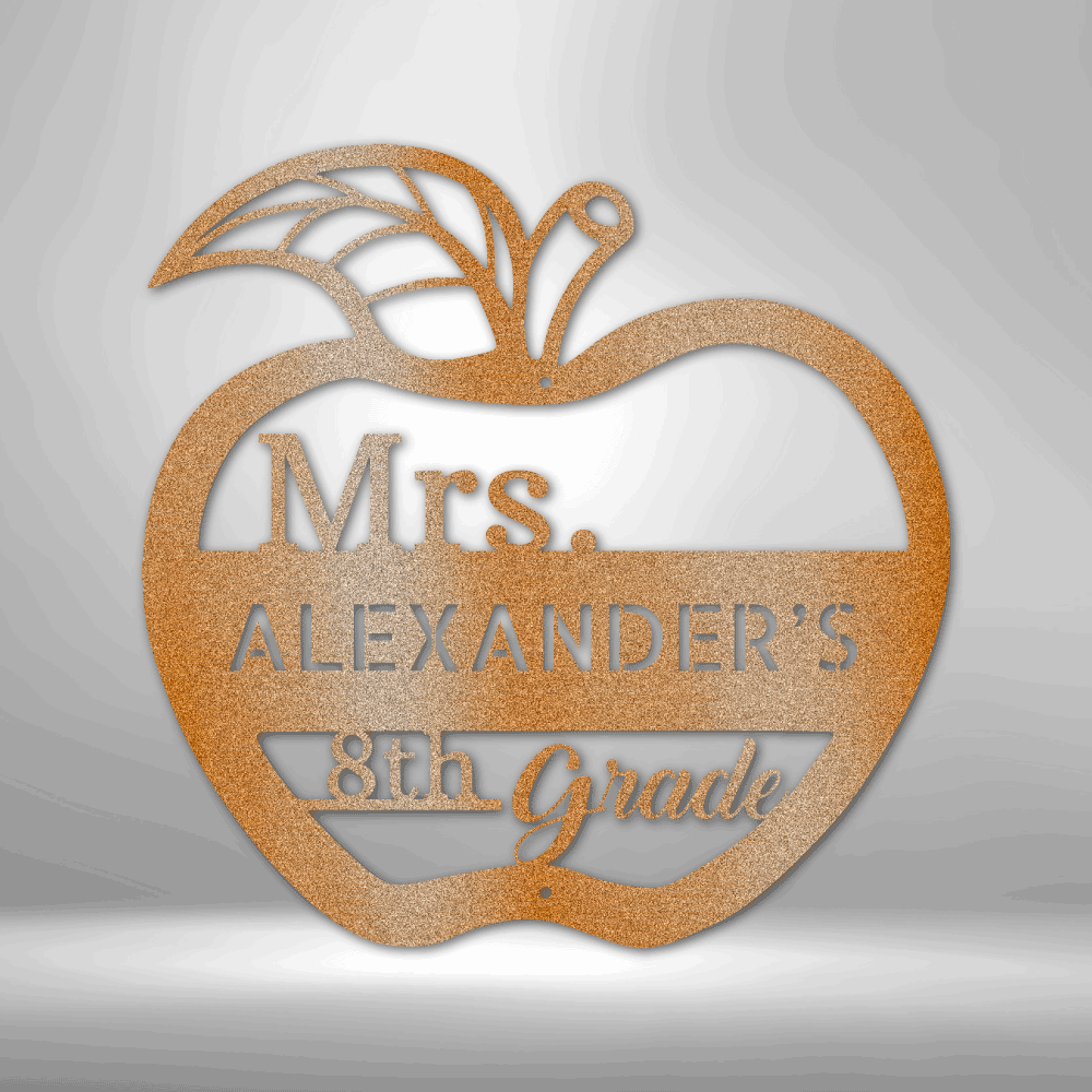 Personalized Teacher Appreciation Monogram Steel Sign Steel Art Wall Metal Decor-Express Your Love Gifts