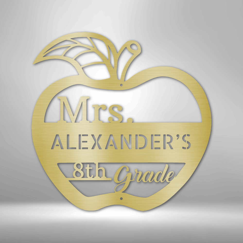 Personalized Teacher Appreciation Monogram Steel Sign Steel Art Wall Metal Decor-Express Your Love Gifts