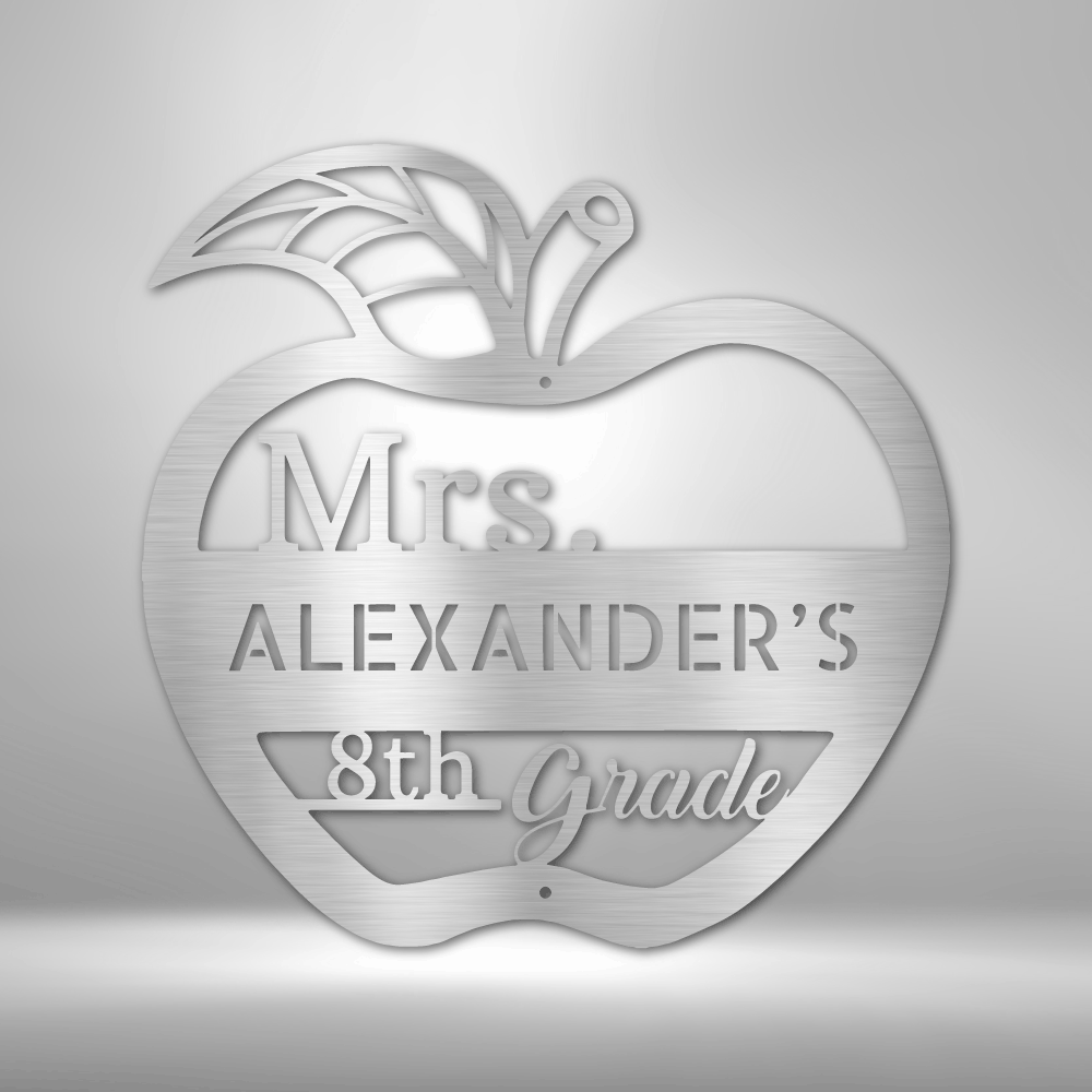 Personalized Teacher Appreciation Monogram Steel Sign Steel Art Wall Metal Decor-Express Your Love Gifts