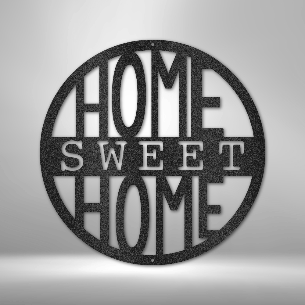 Home Sweet Home Circle Plain Steel Sign Steel Art Wall Metal Decor-Express Your Love Gifts