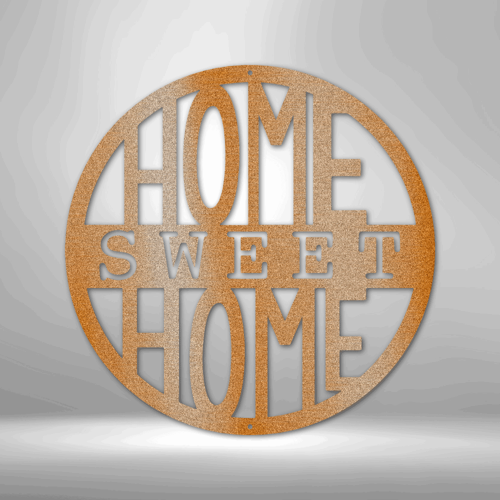 Home Sweet Home Circle Plain Steel Sign Steel Art Wall Metal Decor-Express Your Love Gifts