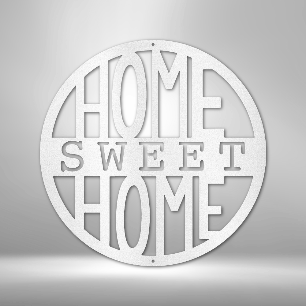 Home Sweet Home Circle Plain Steel Sign Steel Art Wall Metal Decor-Express Your Love Gifts