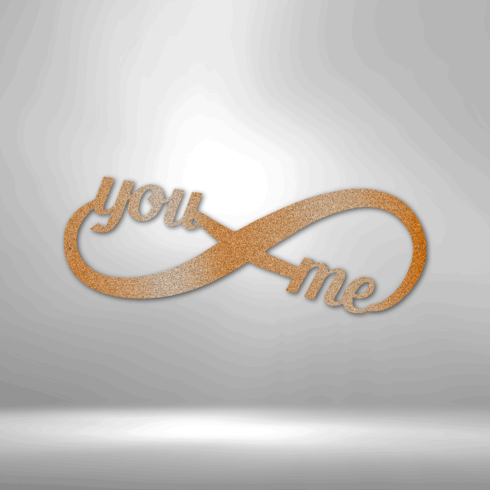 You and Me Infinity Steel Sign Steel Art Wall Metal Decor-Express Your Love Gifts