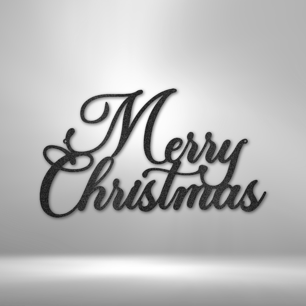 Merry Christmas Script Steel Sign Steel Art Wall Metal Decor-Express Your Love Gifts