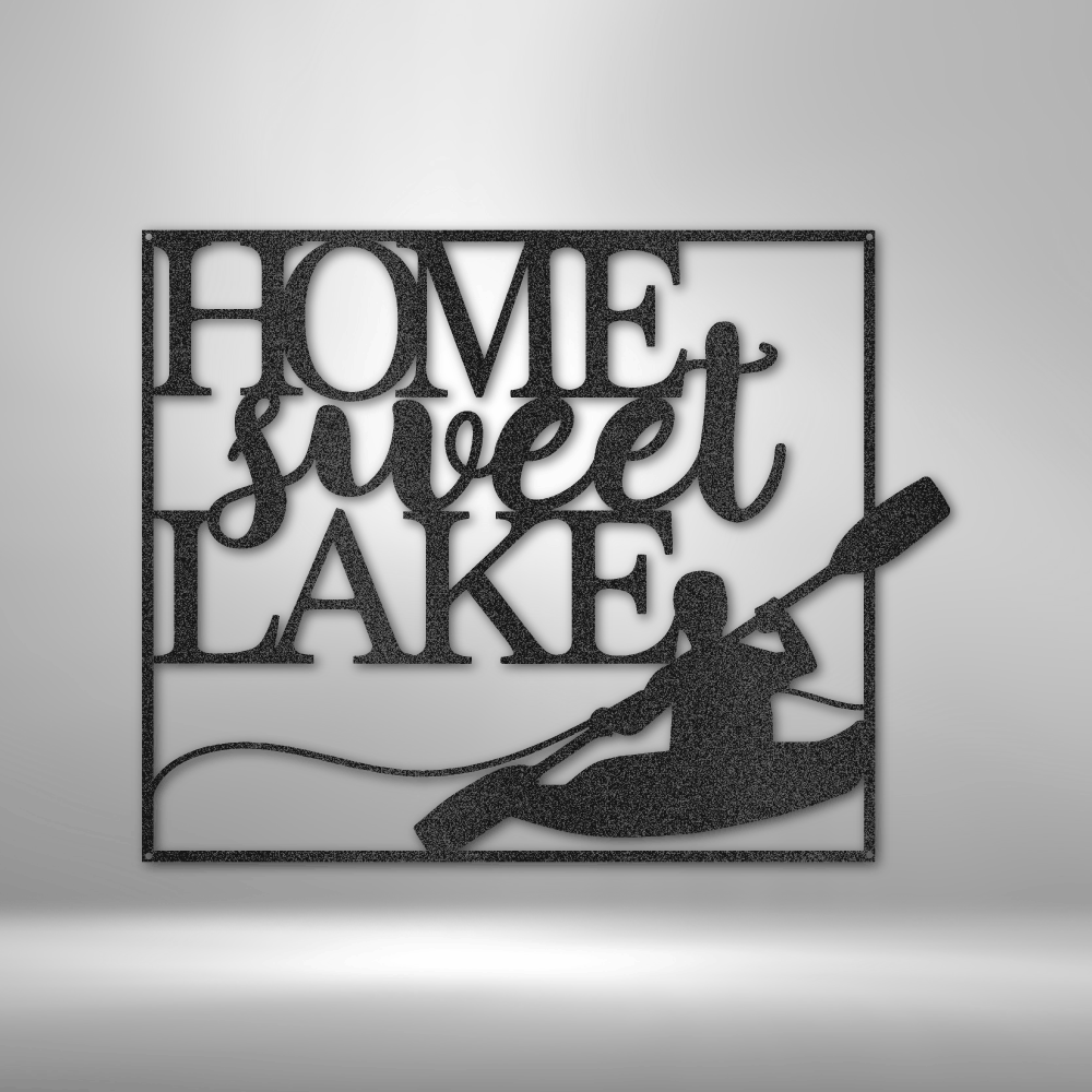 Kayaking Home Sweet Lake Steel Sign Steel Art Wall Metal Decor-Express Your Love Gifts