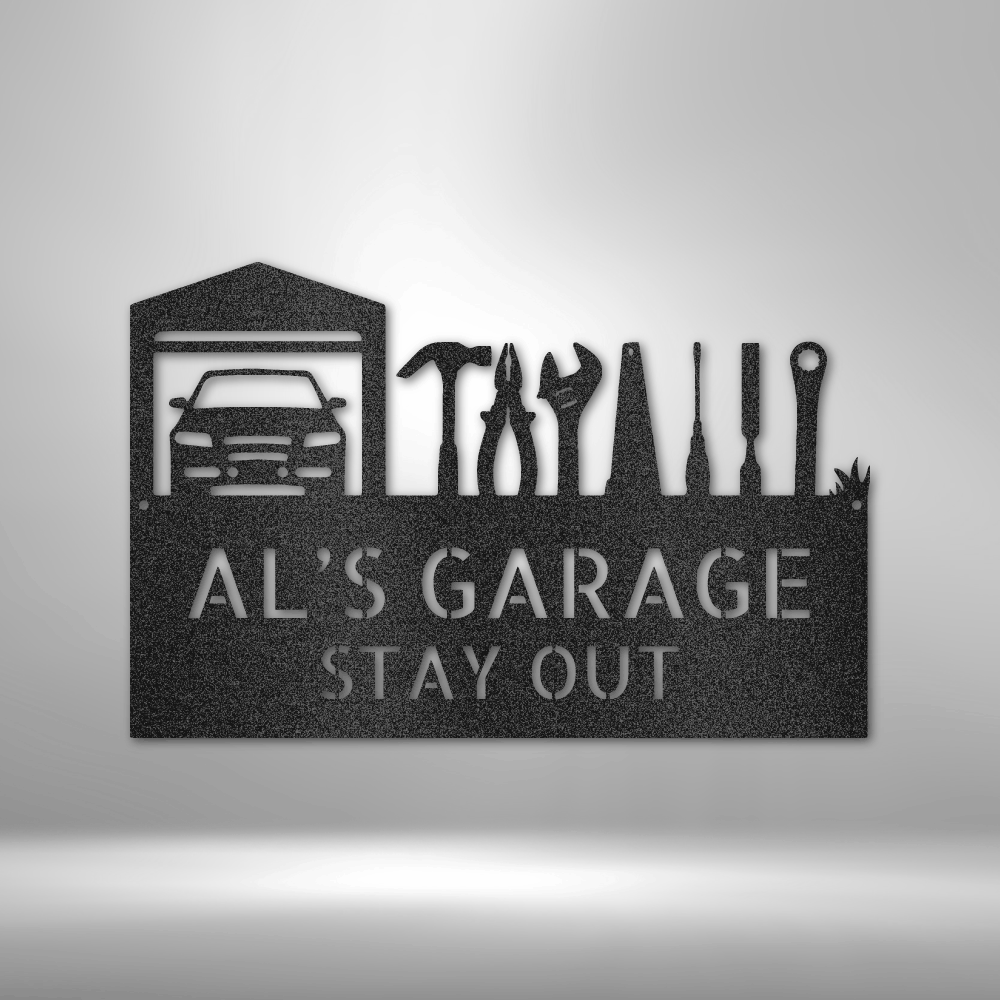 Personalized Master Of The Garage Monogram Steel Sign Steel Art Wall Metal Decor-Express Your Love Gifts