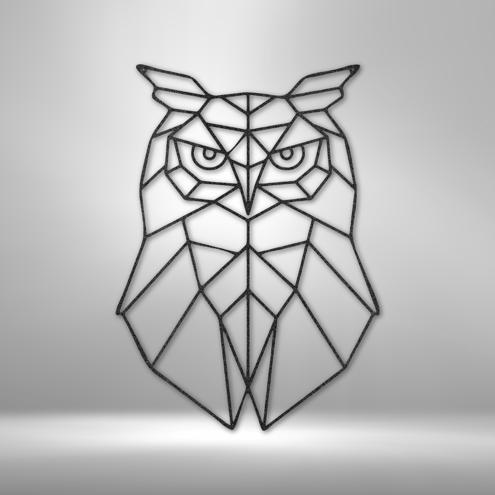 Geometric Owl Steel Sign Steel Art Wall Metal Decor-Express Your Love Gifts