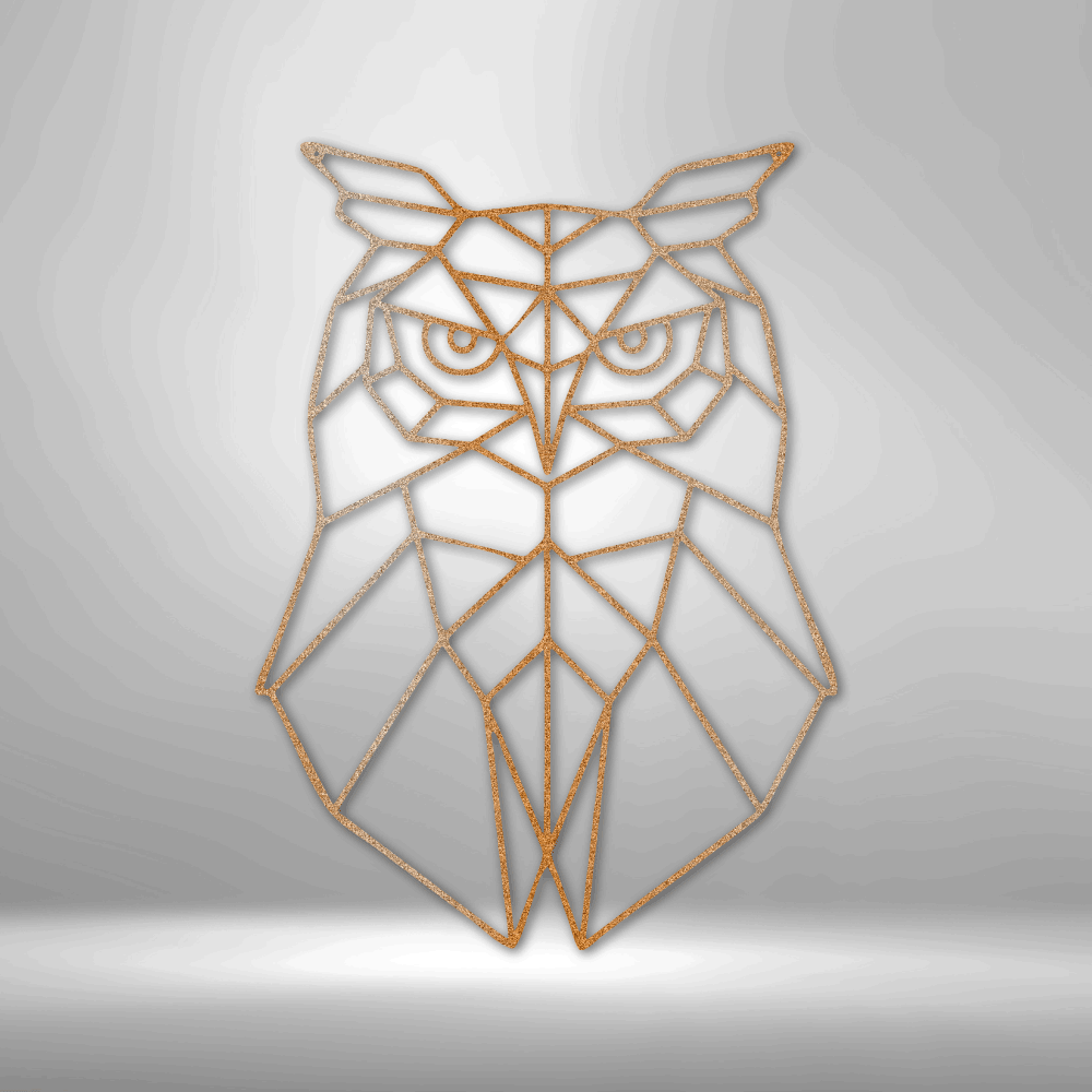 Geometric Owl Steel Sign Steel Art Wall Metal Decor-Express Your Love Gifts