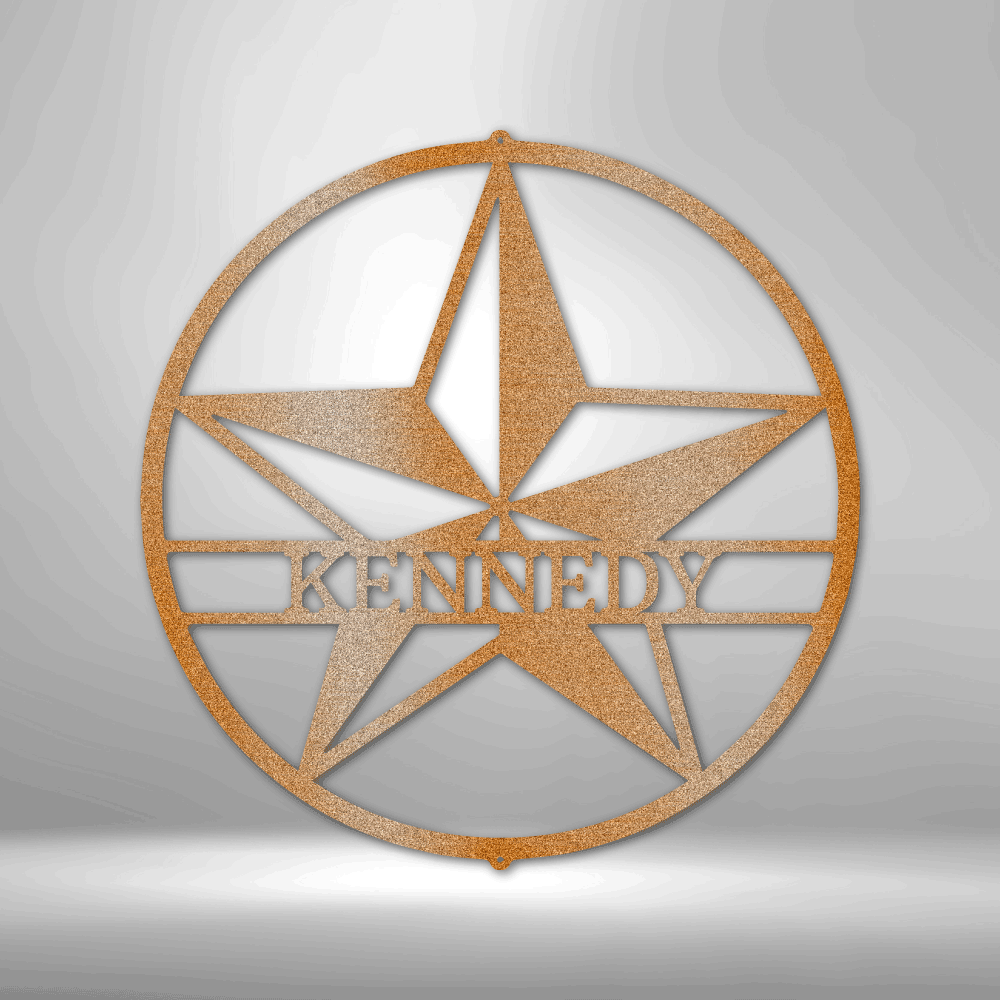 Personalized Star Monogram Steel Sign Steel Art Wall Metal Decor-Express Your Love Gifts