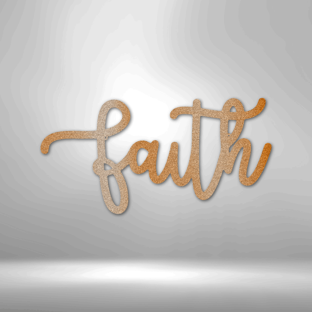 Scripture Walls Faith Script Steel Sign Steel Art Wall Metal Decor-Express Your Love Gifts