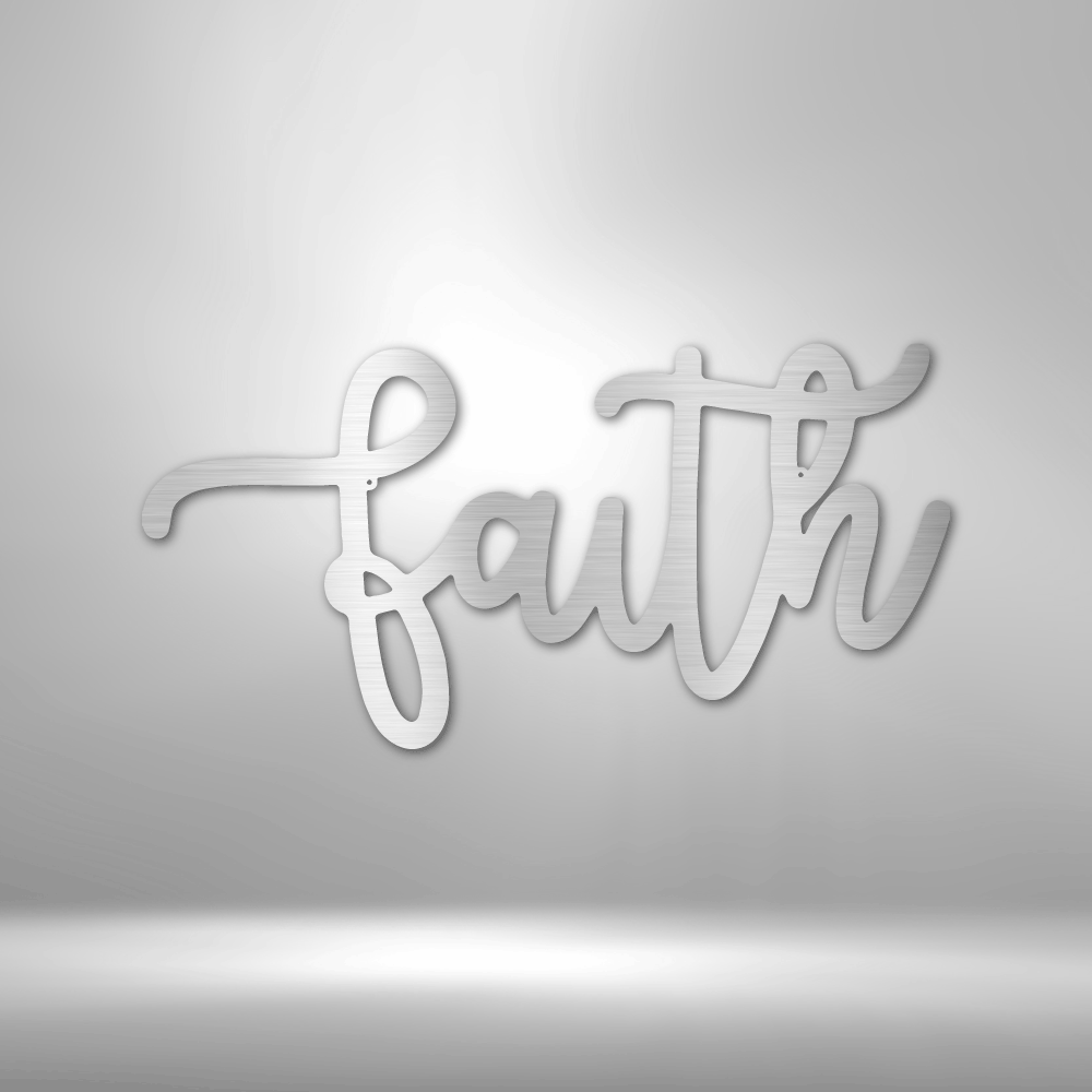 Scripture Walls Faith Script Steel Sign Steel Art Wall Metal Decor-Express Your Love Gifts