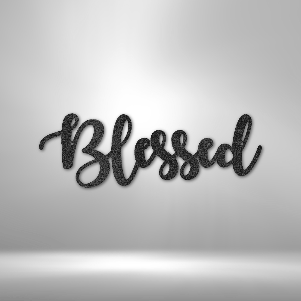 Scripture Walls Blessed Script Steel Sign Steel Art Wall Metal Decor-Express Your Love Gifts