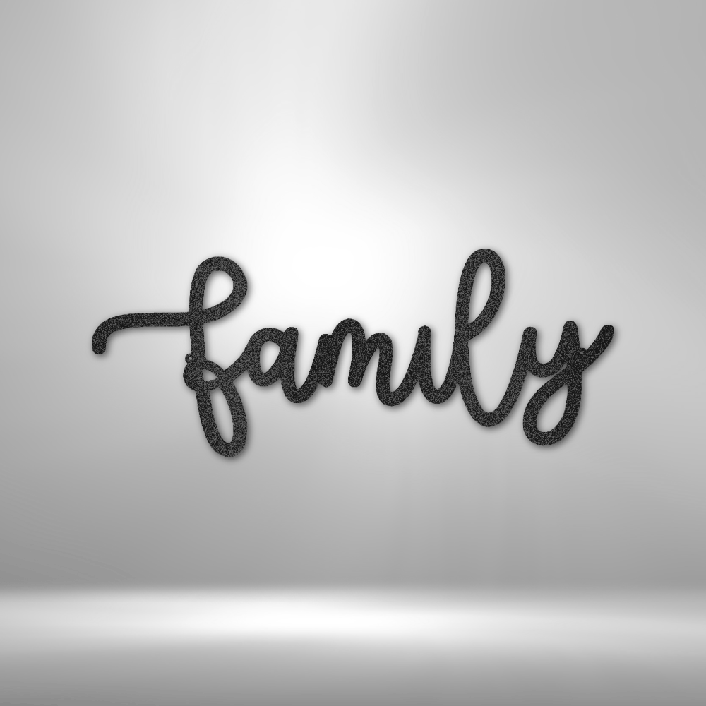 Family Script Steel Sign Steel Art Wall Metal Decor-Express Your Love Gifts