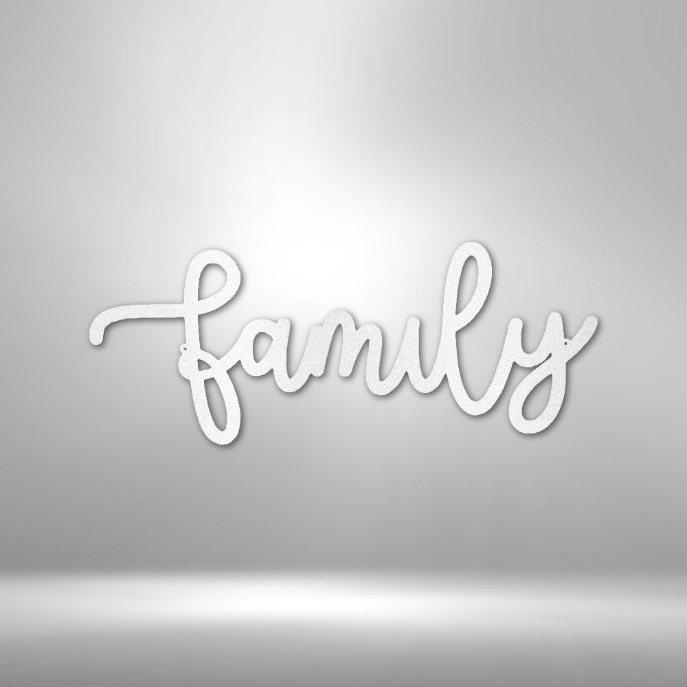 Family Script Steel Sign Steel Art Wall Metal Decor-Express Your Love Gifts