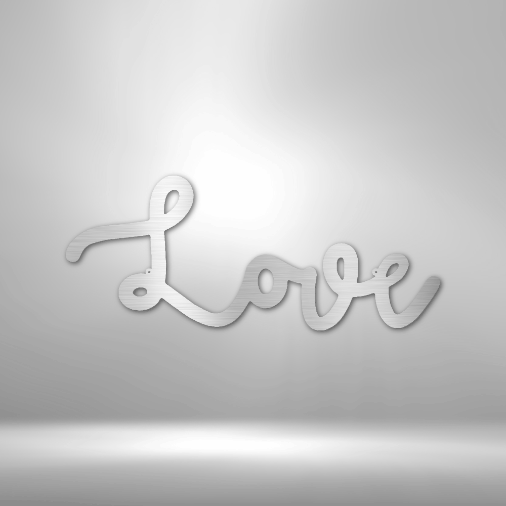 Love Script Steel Sign Steel Art Wall Metal Decor-Express Your Love Gifts