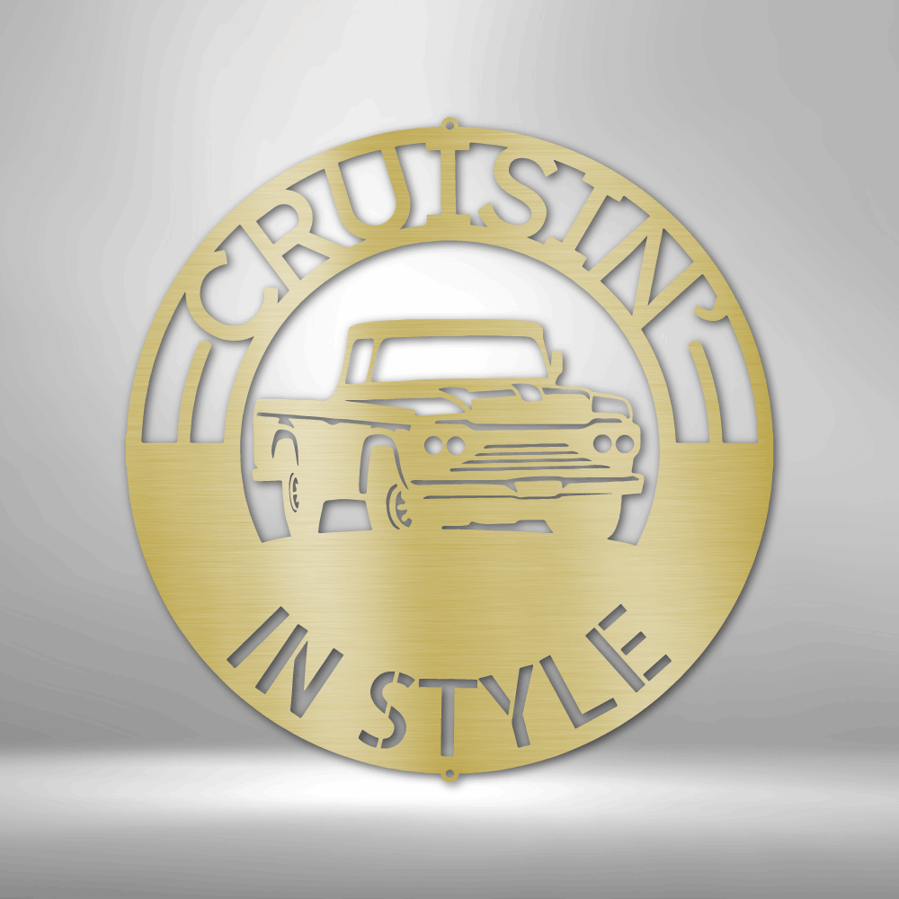 Personalized Classic Pickup Truck Monogram Steel Sign Steel Art Wall Metal Decor-Express Your Love Gifts