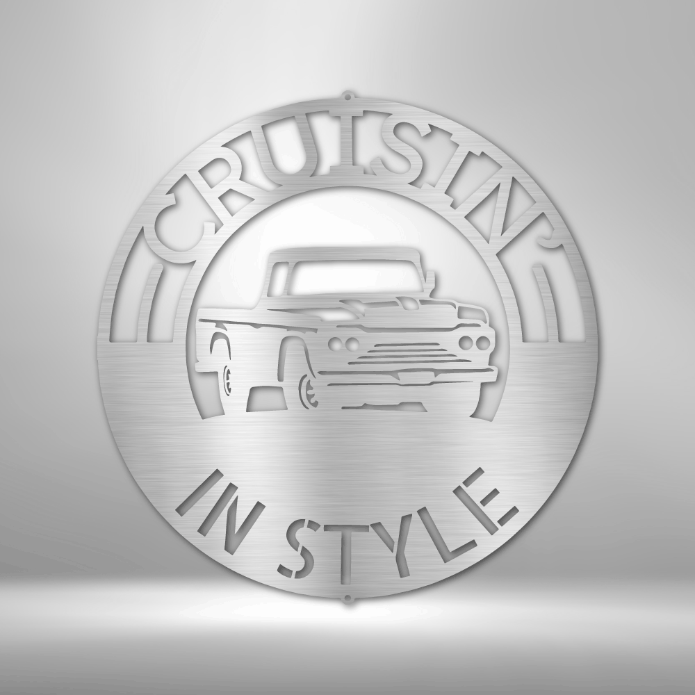 Personalized Classic Pickup Truck Monogram Steel Sign Steel Art Wall Metal Decor-Express Your Love Gifts