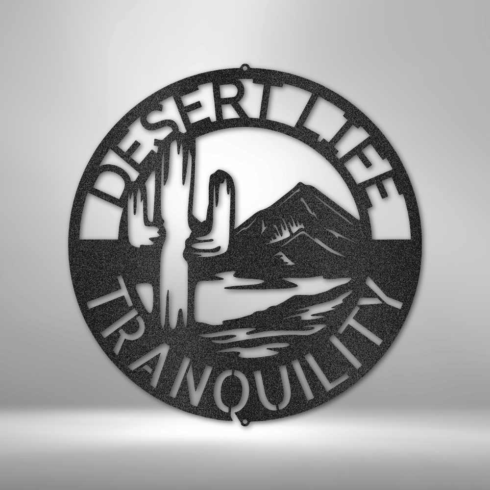 Personalized Desert Life Monogram Steel Sign Steel Art Wall Metal Decor-Express Your Love Gifts