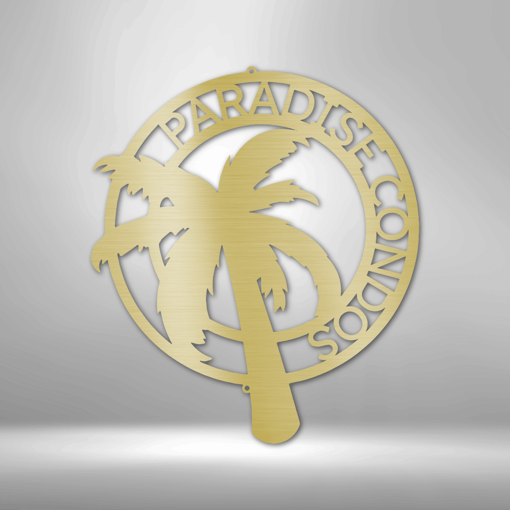 Personalized Palm Tree Monogram Steel Sign Steel Art Wall Metal Decor-Express Your Love Gifts