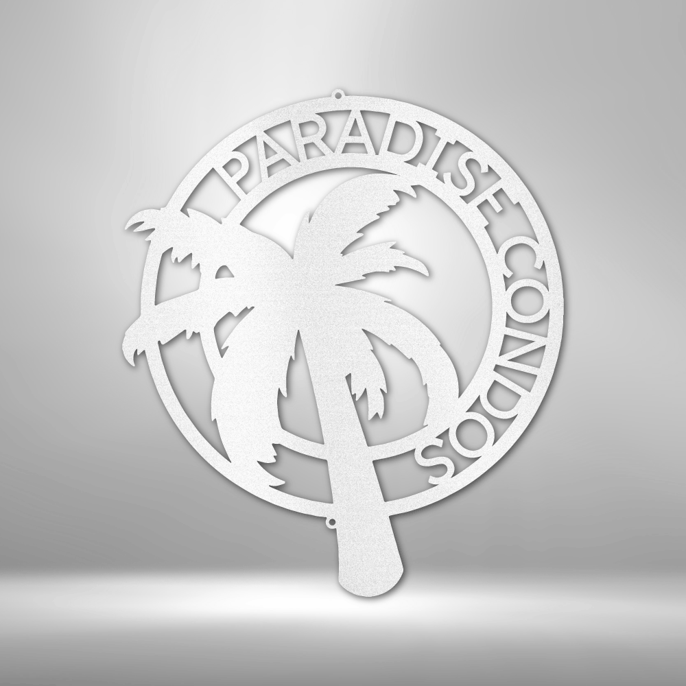 Personalized Palm Tree Monogram Steel Sign Steel Art Wall Metal Decor-Express Your Love Gifts