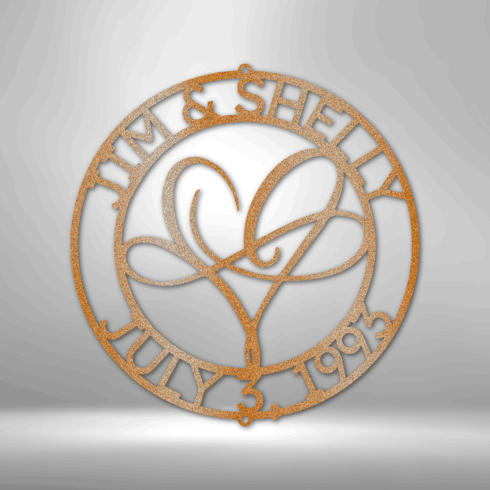 Personalized Infinite Love Monogram Steel Sign Steel Art Wall Metal Decor-Express Your Love Gifts