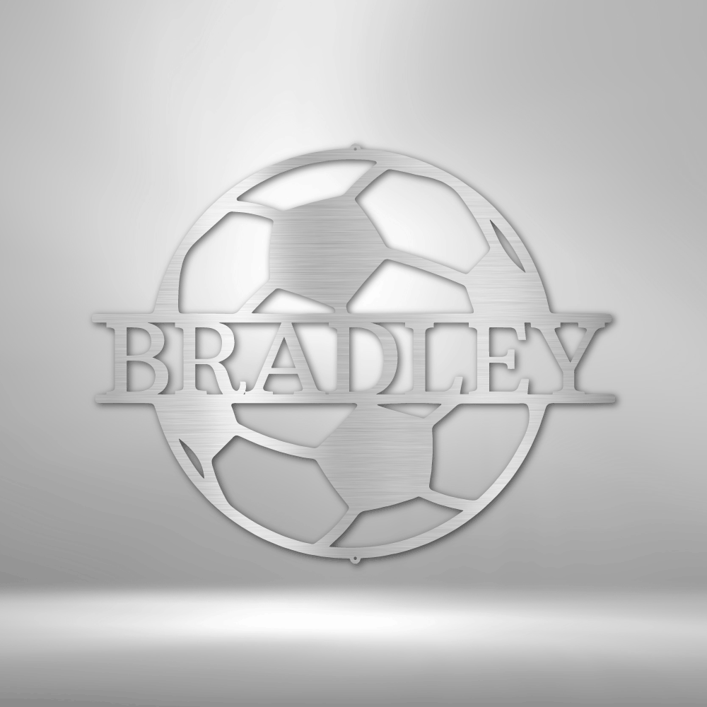 Personalized Soccer Monogram Steel Sign Steel Art Wall Metal Decor-Express Your Love Gifts