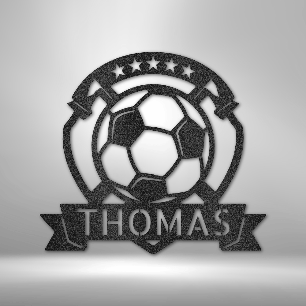 Personalized Soccer Plaque Monogram Steel Sign Steel Art Wall Metal Decor-Express Your Love Gifts