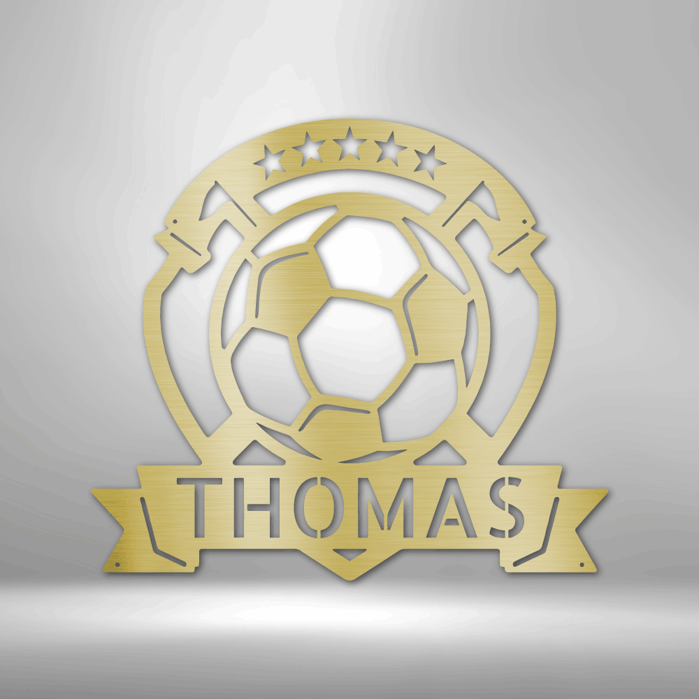 Personalized Soccer Plaque Monogram Steel Sign Steel Art Wall Metal Decor-Express Your Love Gifts