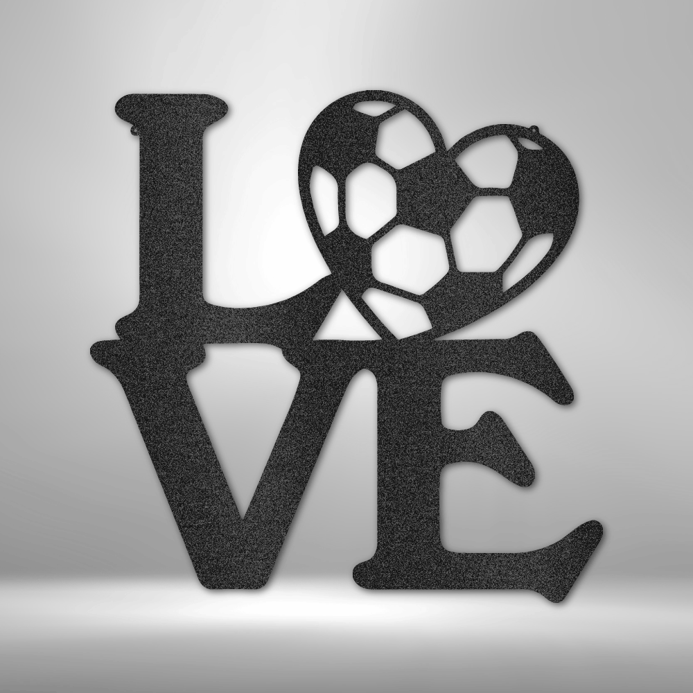 Soccer Love Steel Sign Steel Art Wall Metal Decor-Express Your Love Gifts