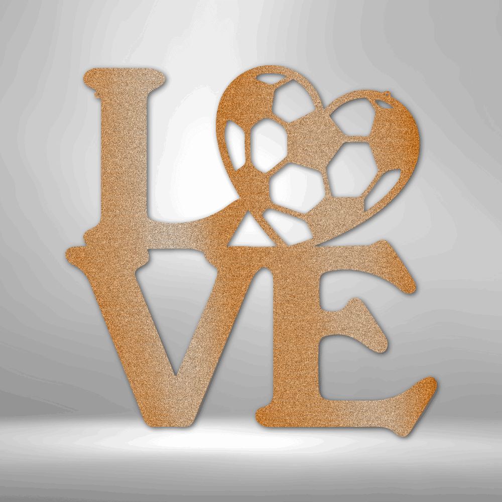 Soccer Love Steel Sign Steel Art Wall Metal Decor-Express Your Love Gifts