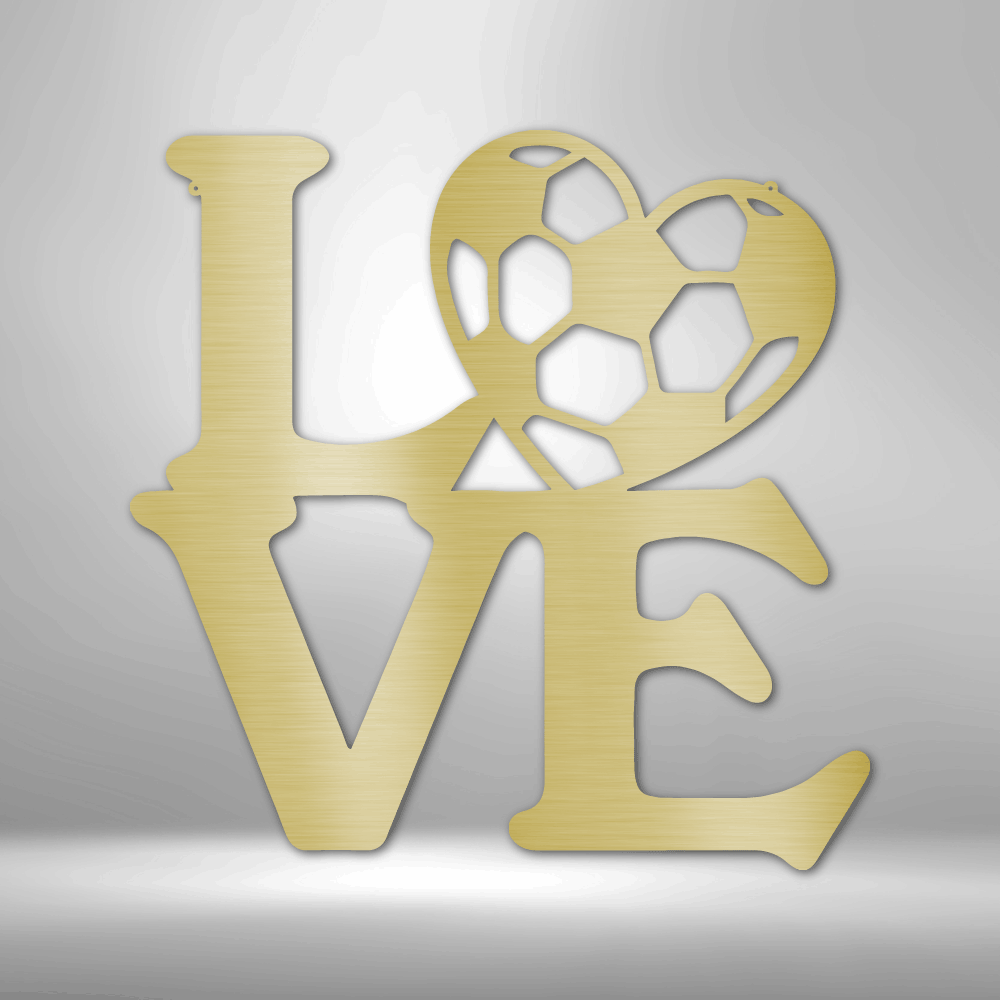 Soccer Love Steel Sign Steel Art Wall Metal Decor-Express Your Love Gifts