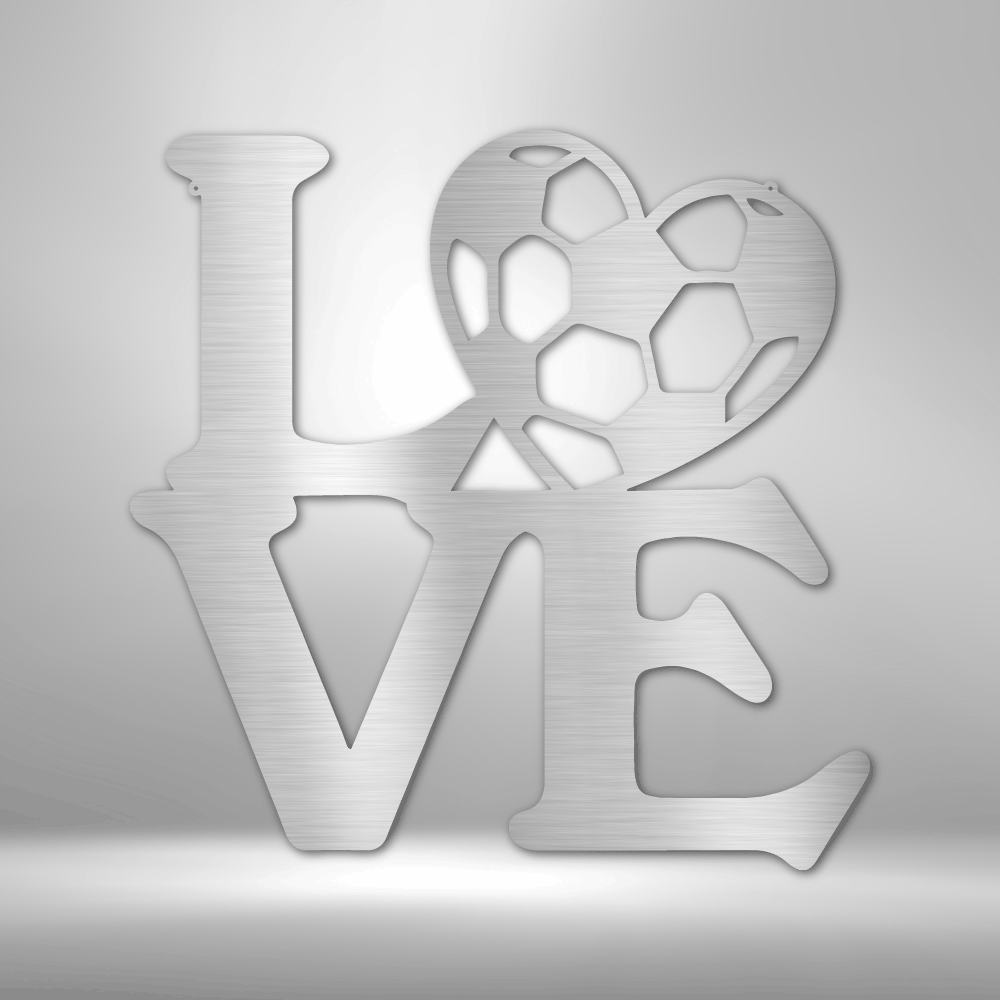 Soccer Love Steel Sign Steel Art Wall Metal Decor-Express Your Love Gifts