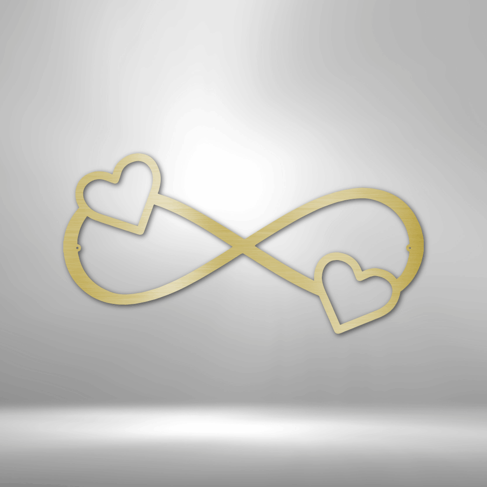 Double Heart Infinity Steel Sign Steel Art Wall Metal Decor-Express Your Love Gifts