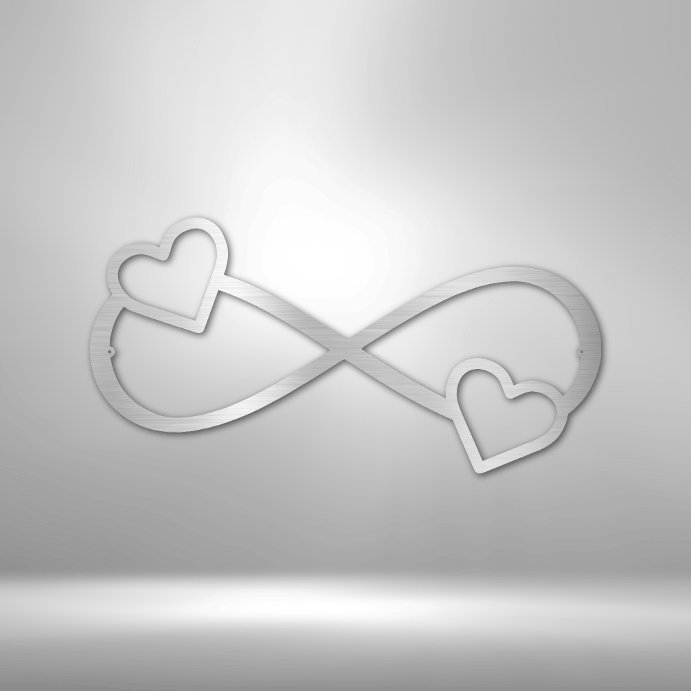 Double Heart Infinity Steel Sign Steel Art Wall Metal Decor-Express Your Love Gifts