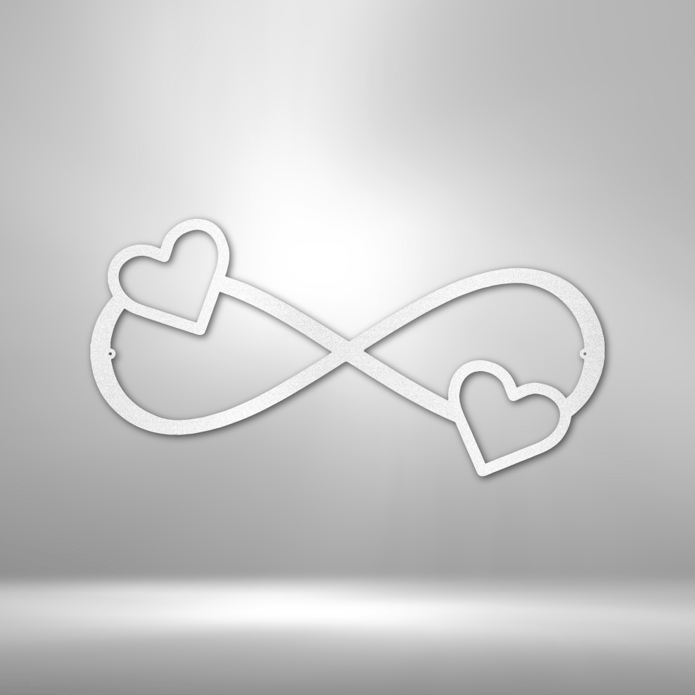 Double Heart Infinity Steel Sign Steel Art Wall Metal Decor-Express Your Love Gifts