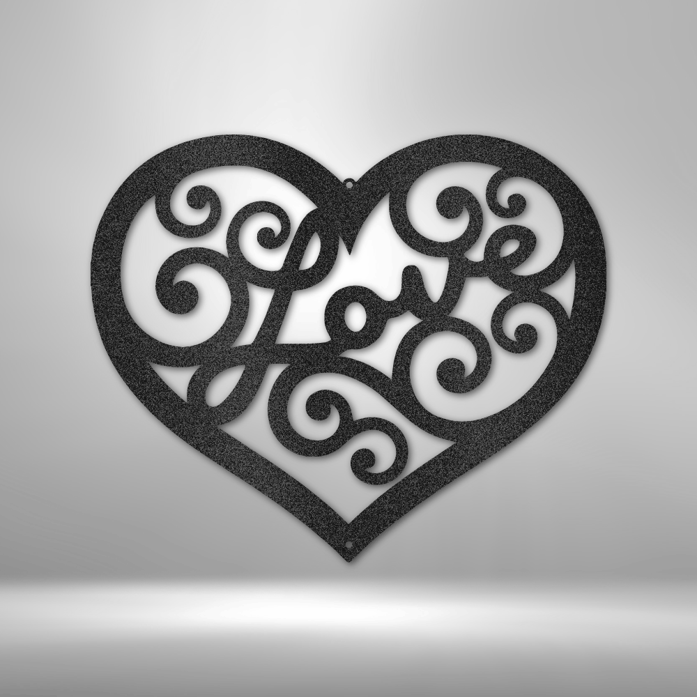 Love Swirl Steel Sign Steel Art Wall Metal Decor-Express Your Love Gifts