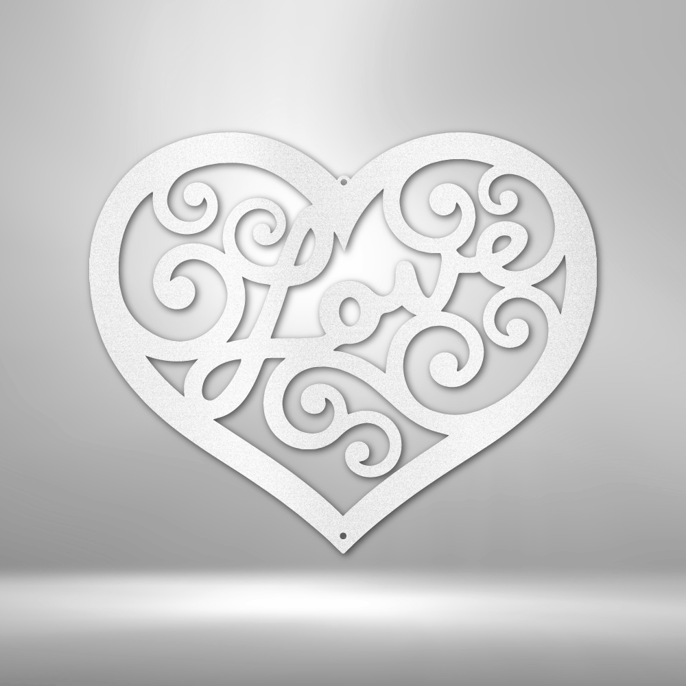 Love Swirl Steel Sign Steel Art Wall Metal Decor-Express Your Love Gifts